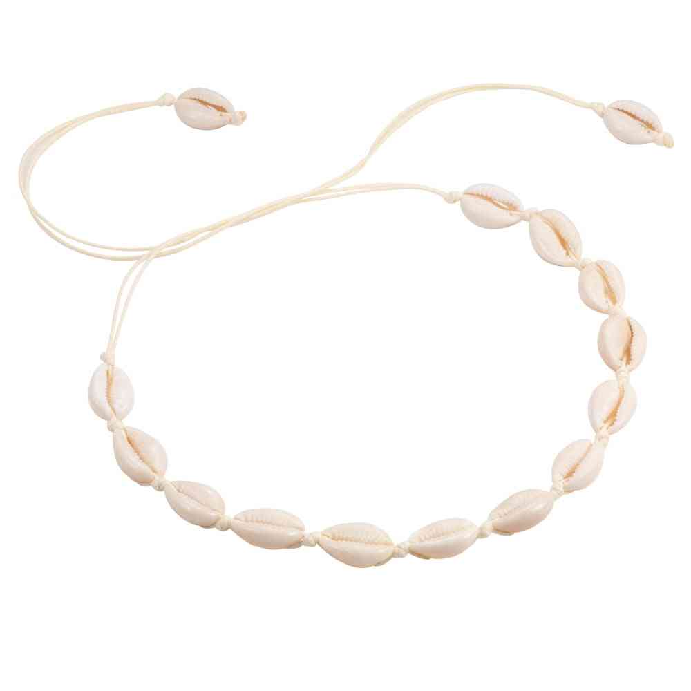 Women Shells Necklaces Bracelets Set