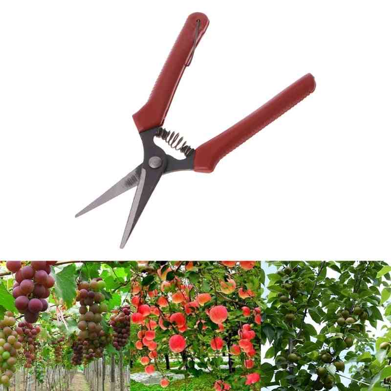 Zahradnické nůžky na hlavu z uhlíkové oceli stříhací nůžky na větve, obtokový nůž, trvanlivé a dlouhodobé použití na zahradě, řezání zemědělské půdy