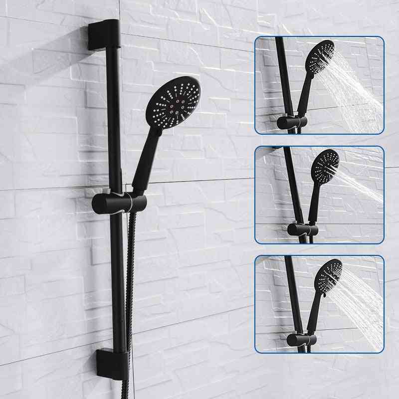 Adjustable Function Shower Riser Slide Bar With Hand Held Hose Wall Mount Set