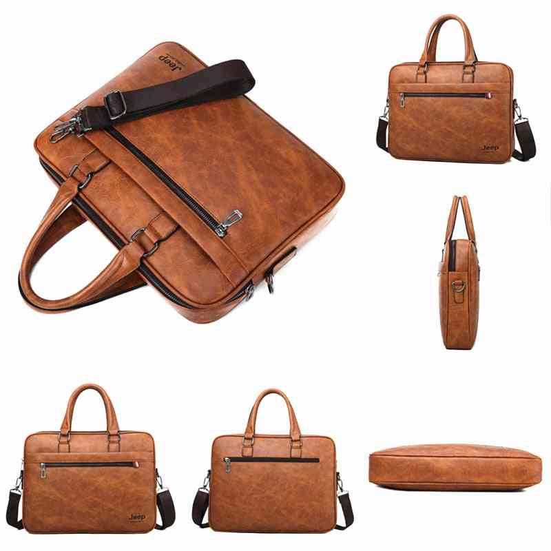 Men Briefcases, High-quality 14'laptop Office Bag