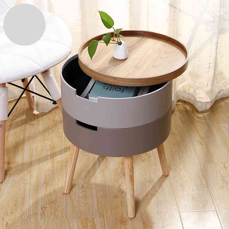 Small Storage Cabinet Sofa Side Round Table