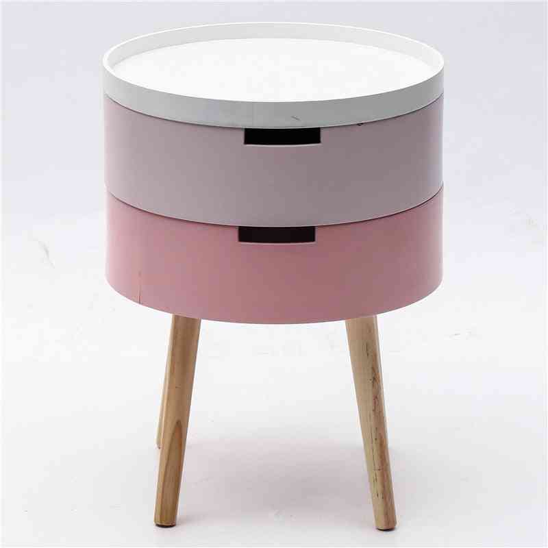 Small Storage Cabinet Sofa Side Round Table