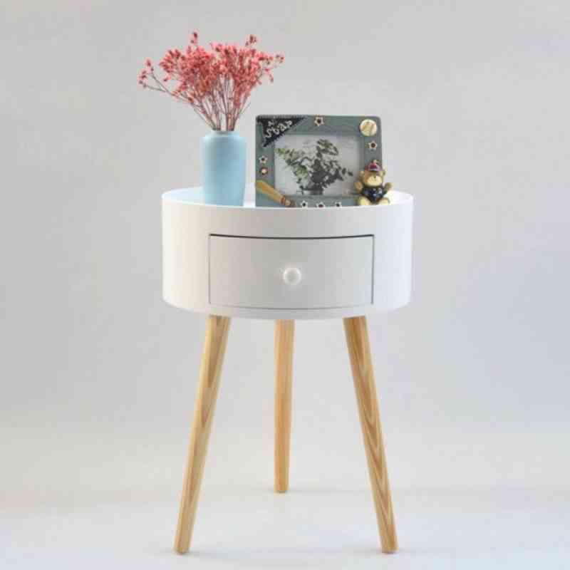 Bedside Cabinet Round Furniture Simple Modern Circle Tables
