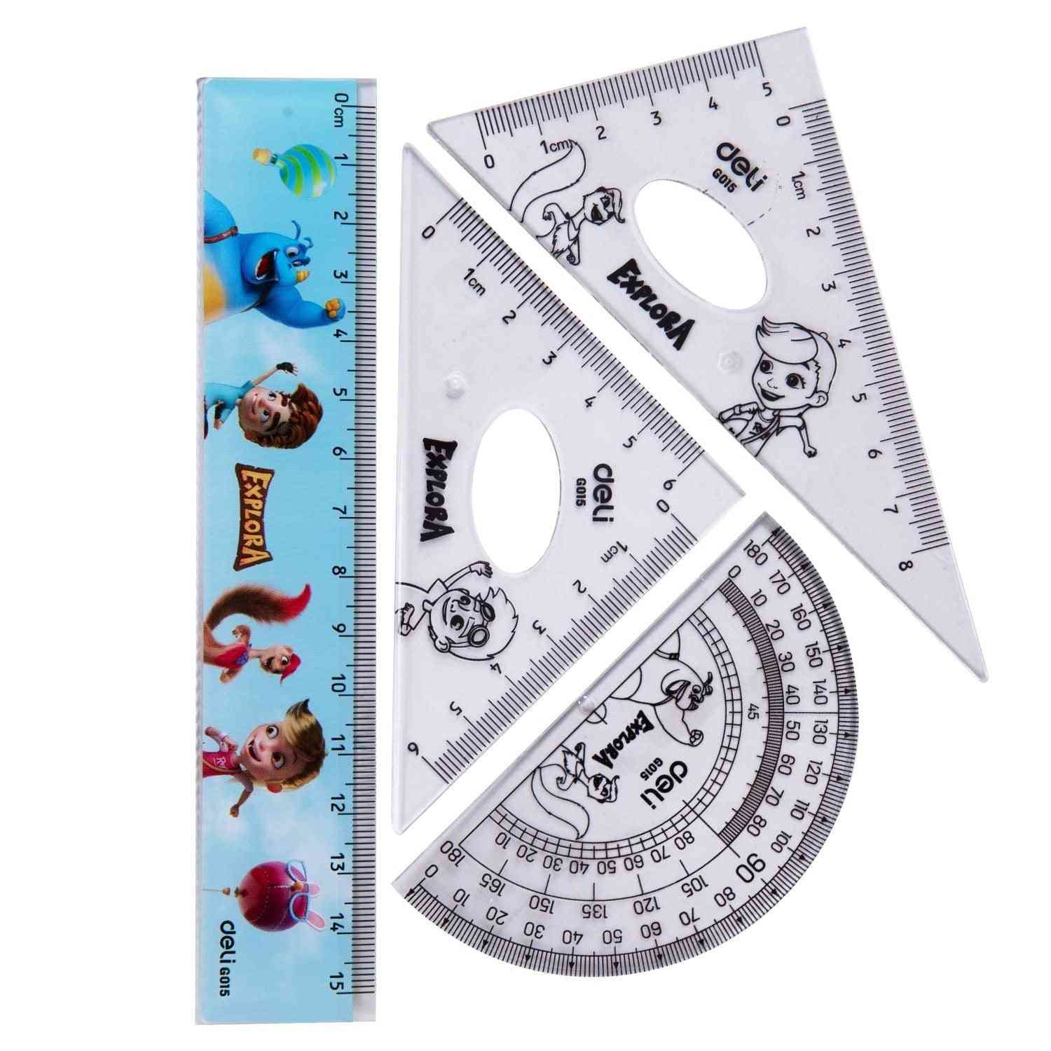 Squares Protractor- Compass Ruler Set