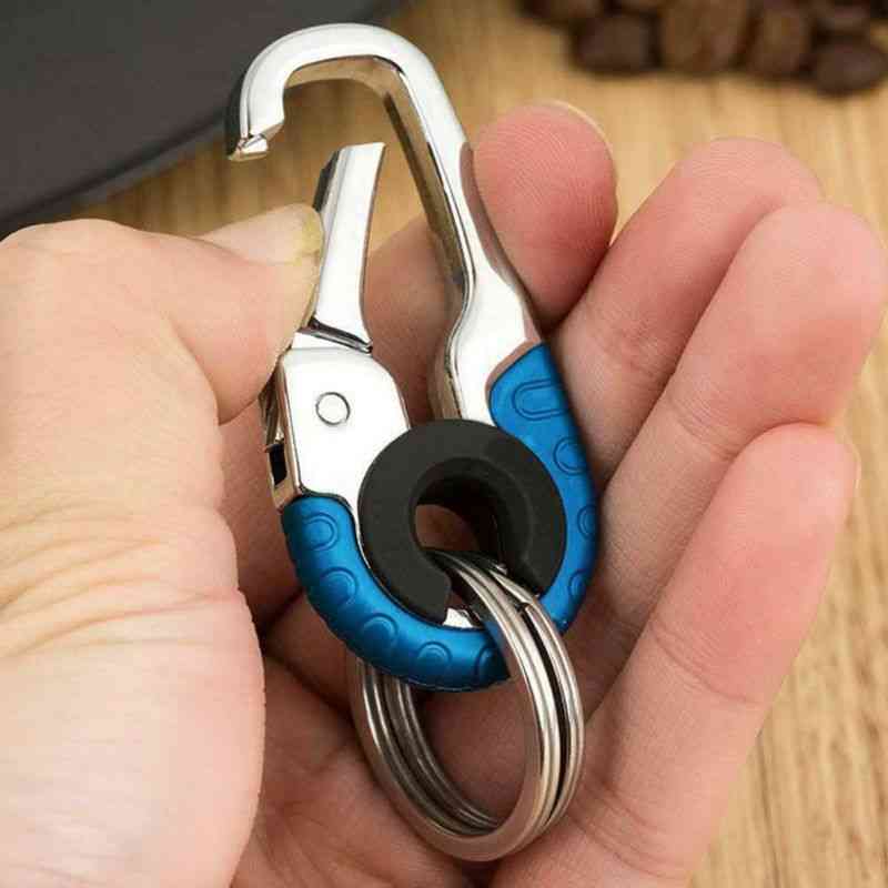 Double Ring- Metal Buckle, Outdoor Carabiner, Climbing Keychain Hook Tools