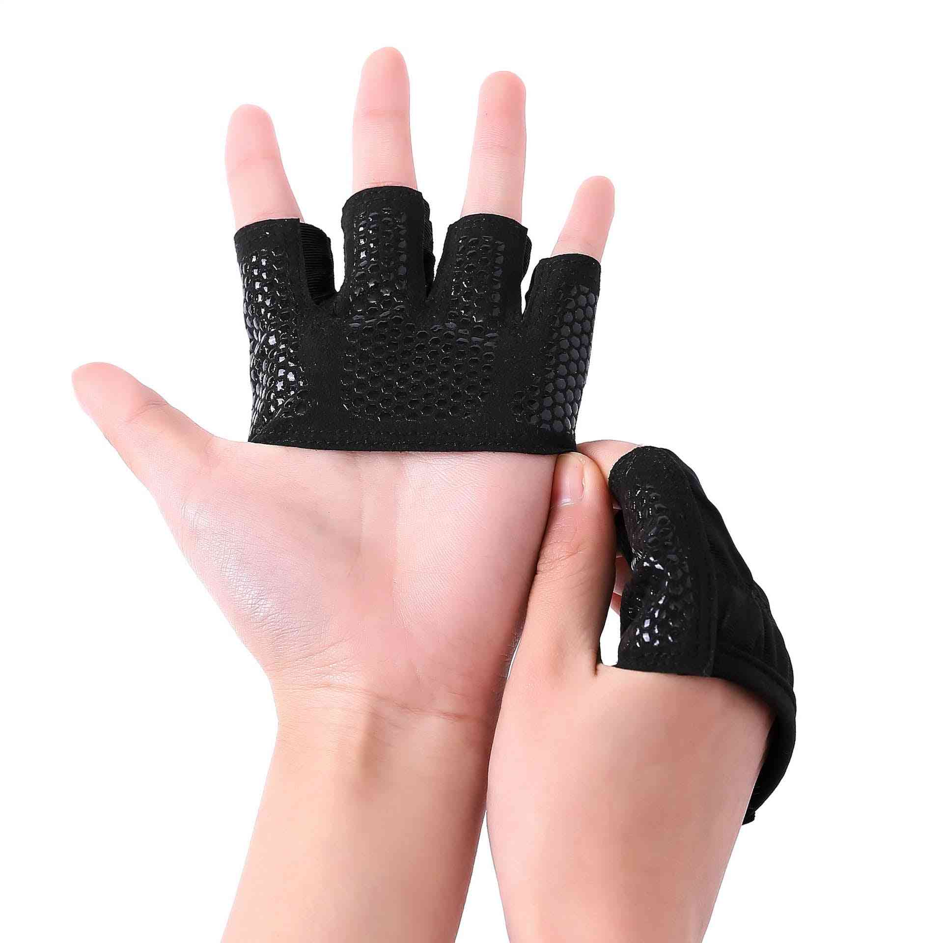 Hand Protector- Gym Fitness, Half Finger Gloves, Women