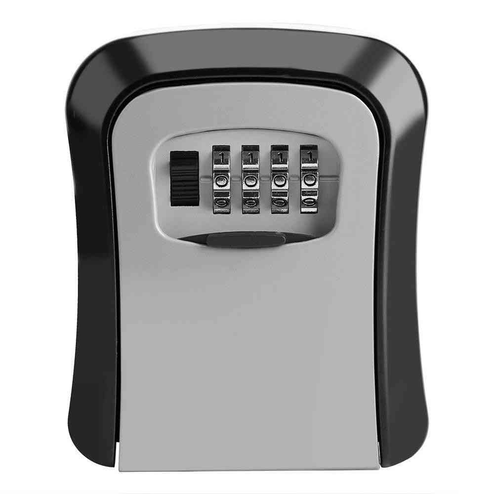 Key Lock Box 4 Digit Combination Safe Security Secret Storage Case Wall Mount