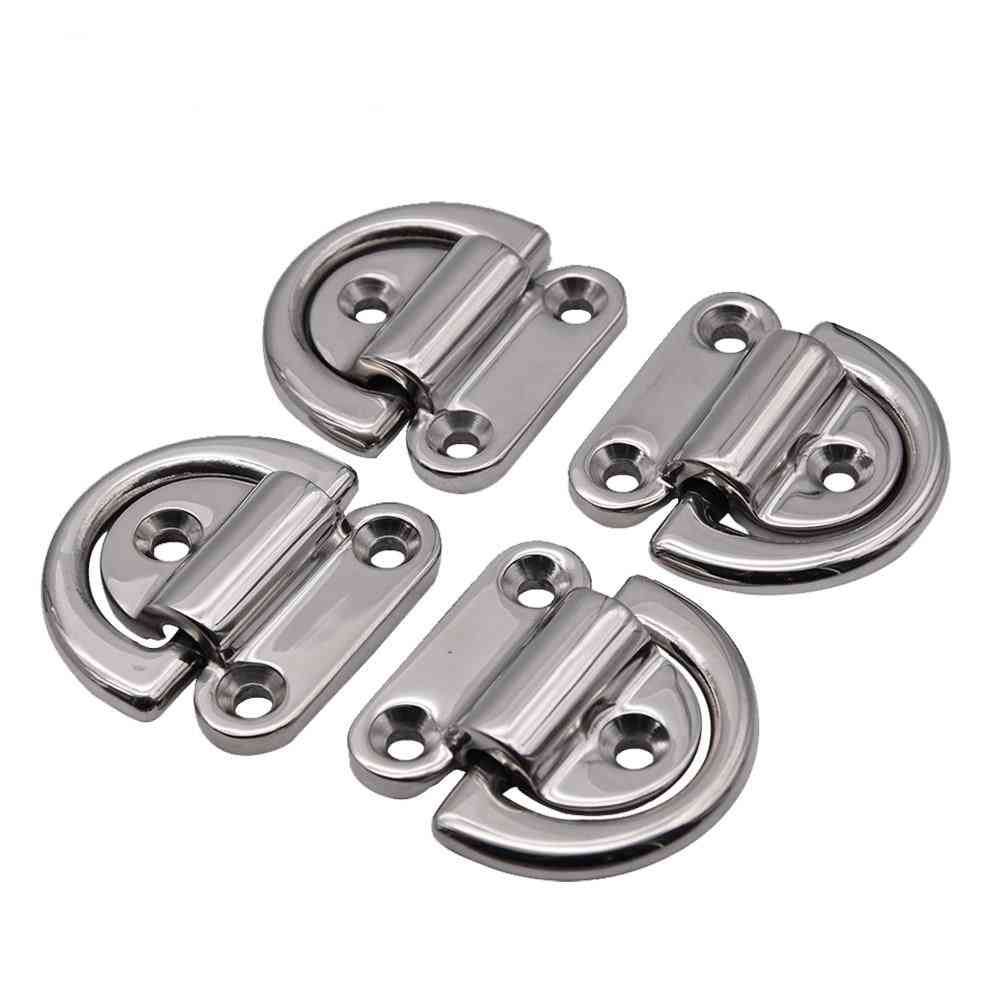 Stainless Steel- D-ring, Deck Folding Pad, Eye Lashing, Tie-down Cleat