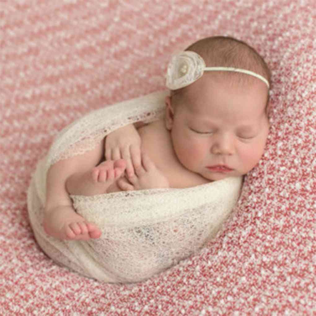 Enobarvne mehke odeje za previjanje fotografiranje malčkov