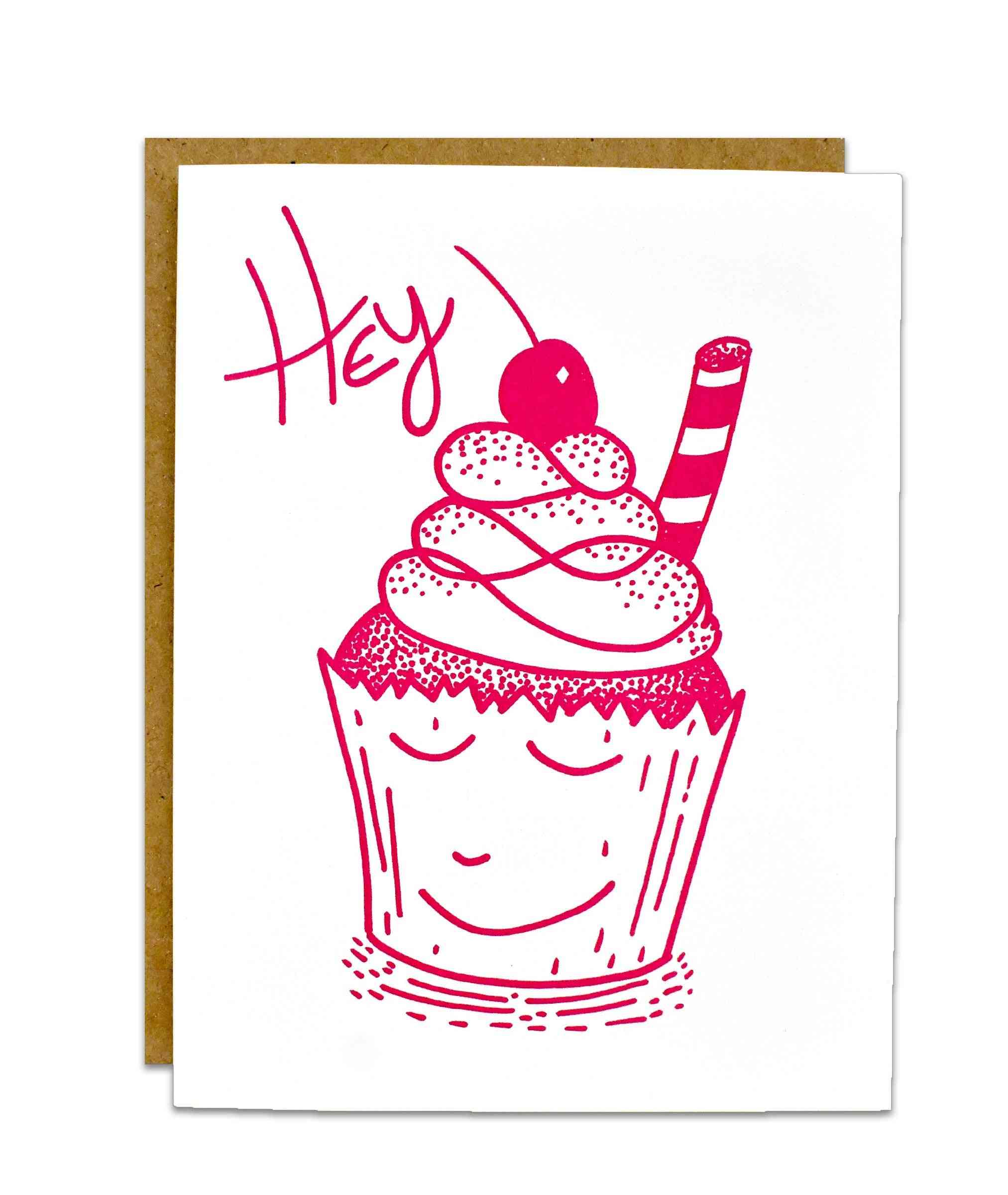 Ahoj cupcake-sladká karta