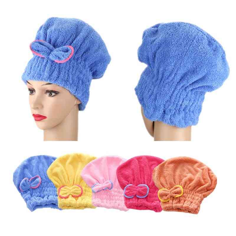 Hair Drying Towel Hat Cap For Bath Bathroom