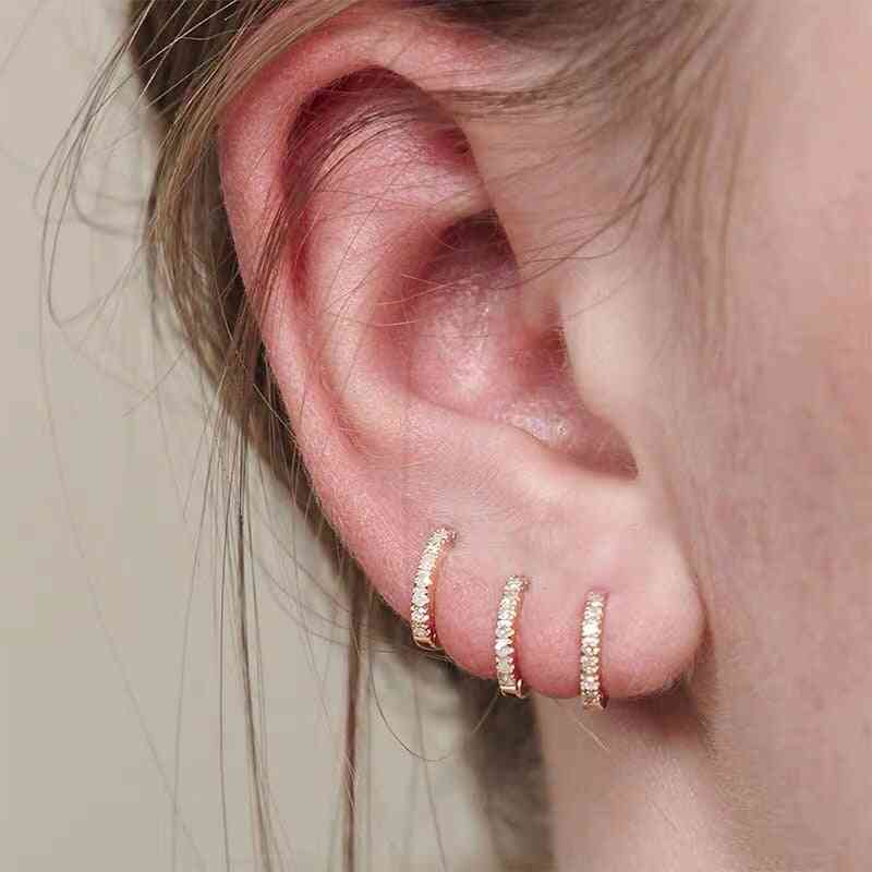 Hoop Earrings Men, Simple Minimal Tiny Cartilage Ear Piercing