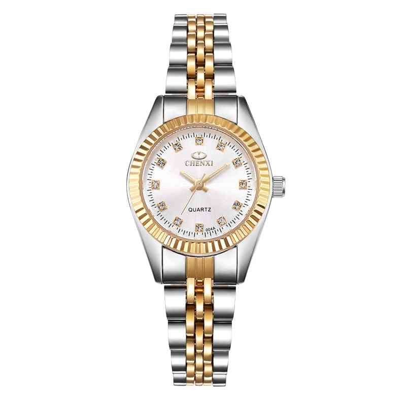 Women Golden & Silver Classic Quartz Watch