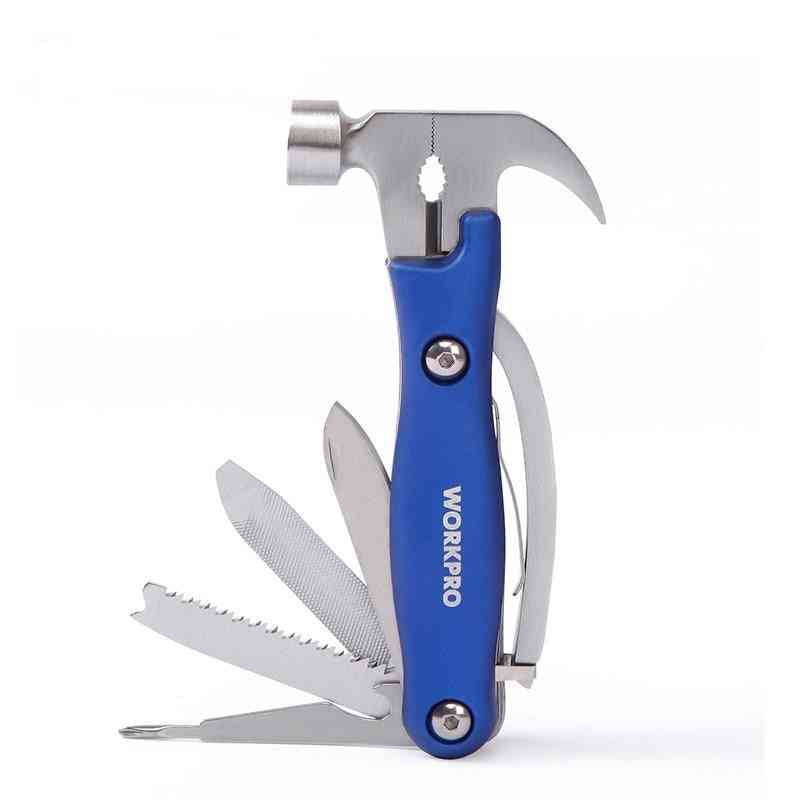 Plier Hand Tools Set, Wire Stripper Hammer With Knife Foldable, Saw & File Screwdriver