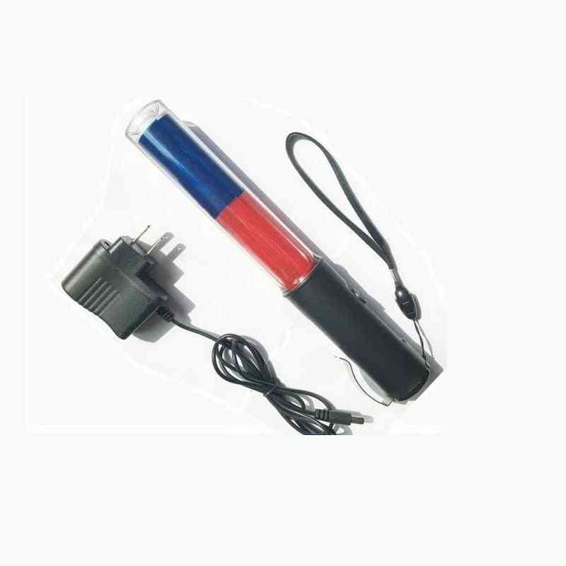 Rechargeable Style Outdoordouble Color Safety Led Traffic Flashlight