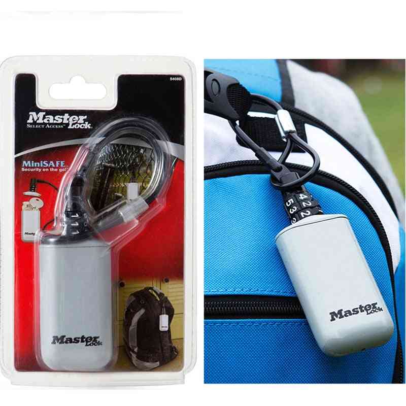 Mini- udendørs rygsæk, hængende metal skjult, adgangskodelås nøgle, pengeskab