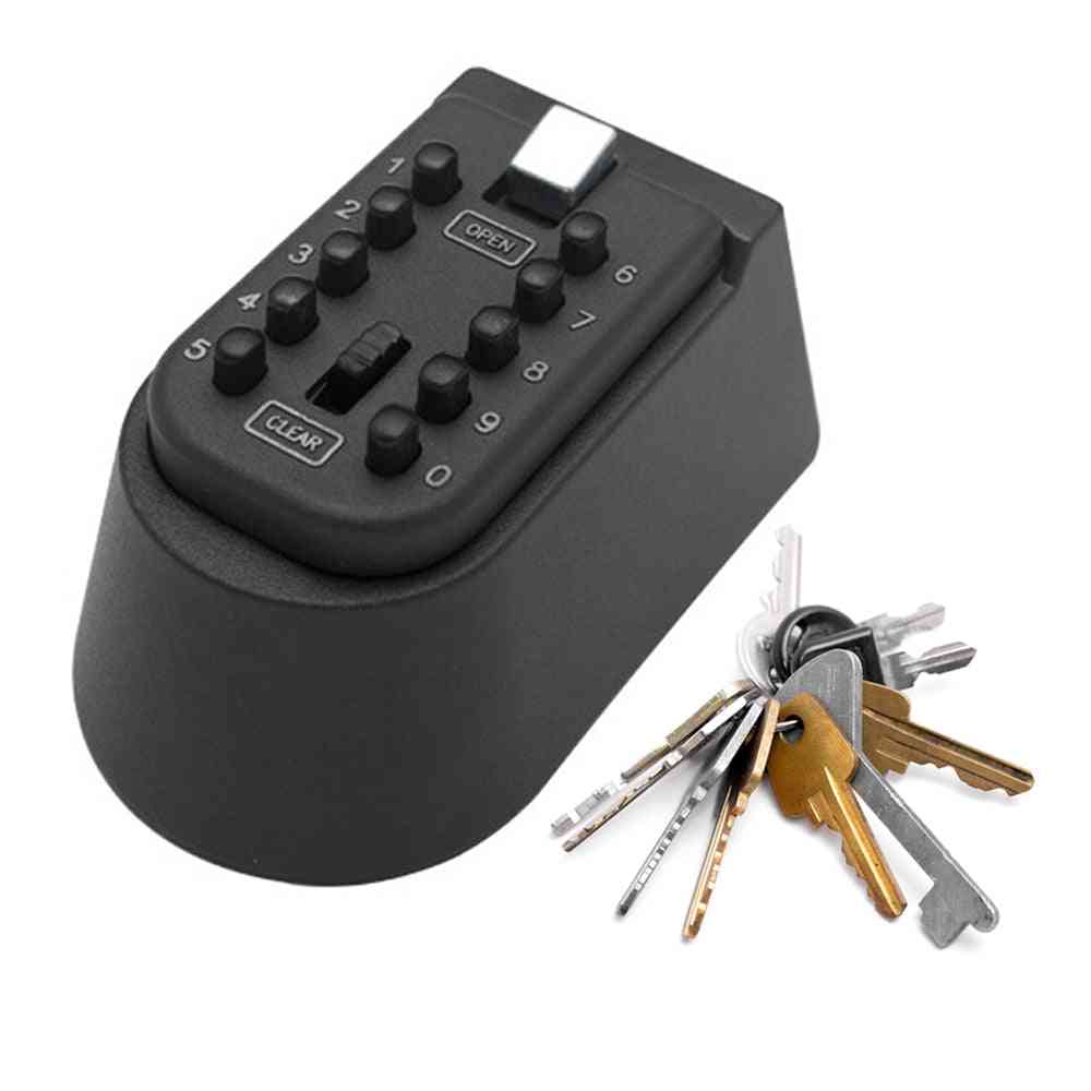Nástěnný venkovní úložný box na klíče, resetovatelný držák na kódový klíč