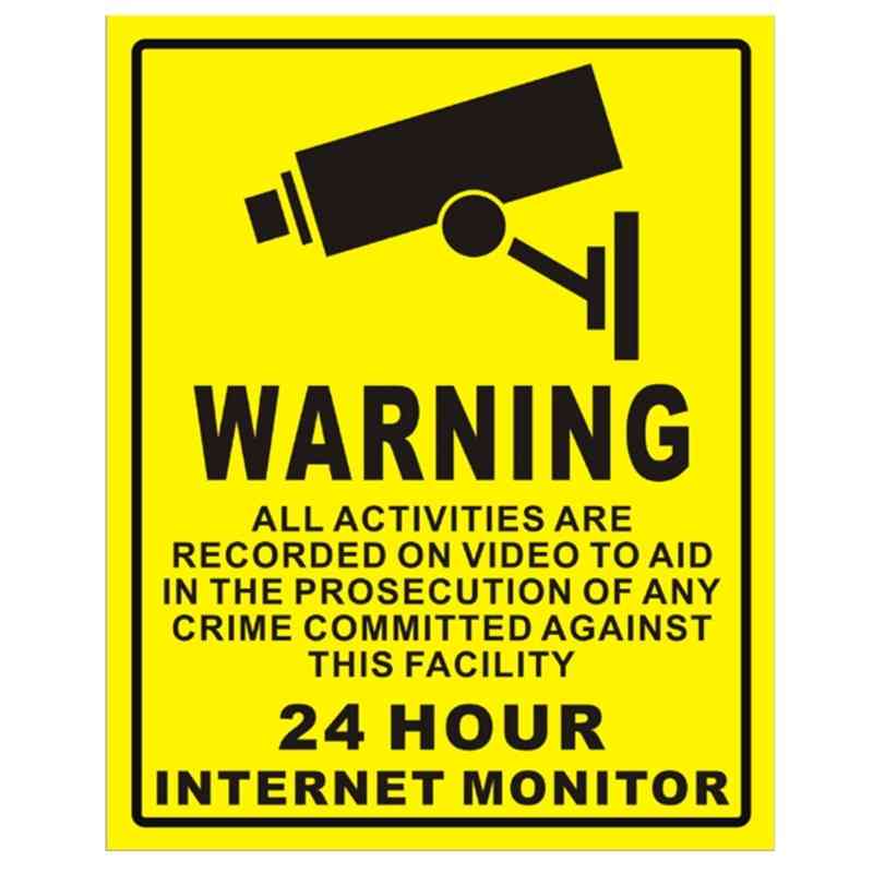 5 st vattentät solskyddsmedel CCTV videoövervakningssäkerhetslarmklistermärke