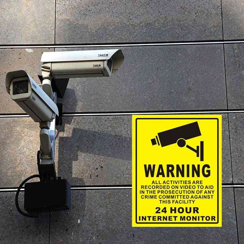 5 st vattentät solskyddsmedel CCTV videoövervakningssäkerhetslarmklistermärke