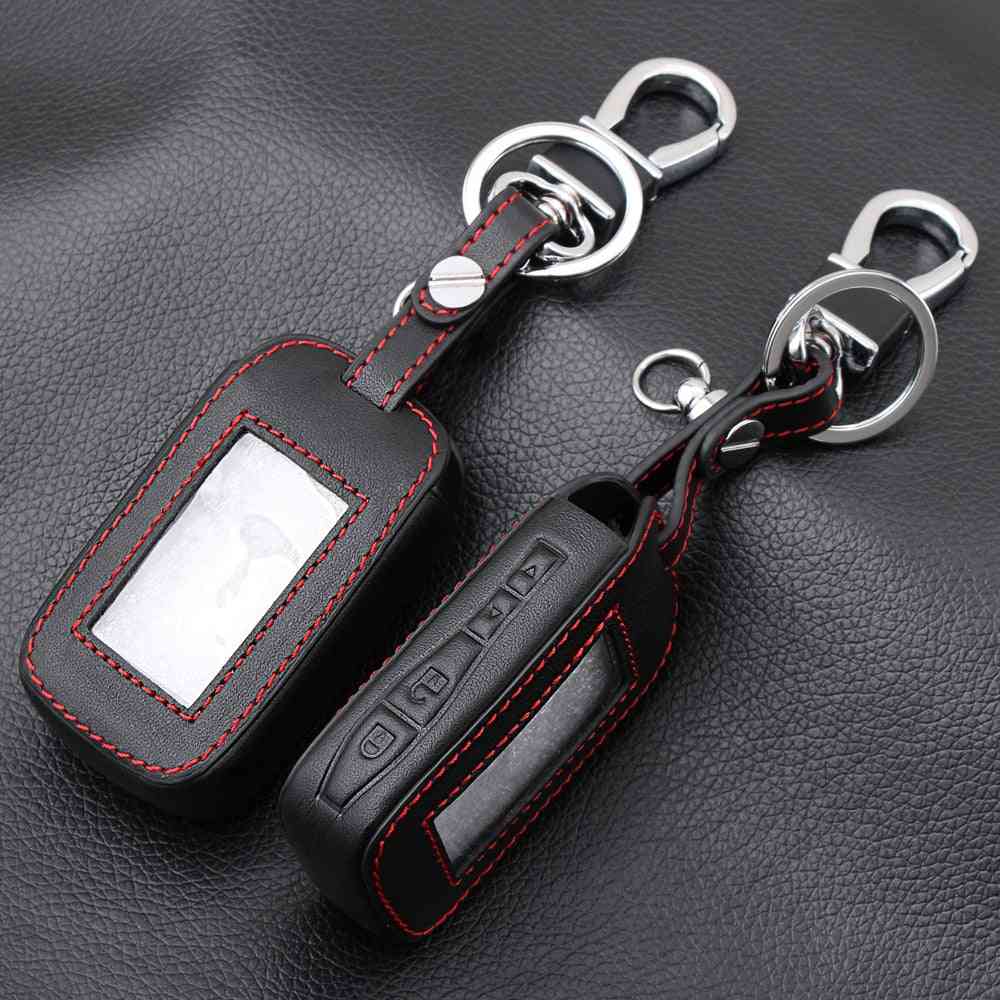 Leather Key Fob, Star Line, Lcd Remote, Key-chain With Transmitter, Cover Cases