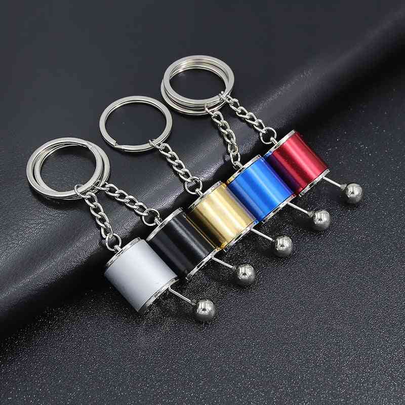 6-speed Gear Head, Manual Transmission Lever, Metal Key-ring For Car