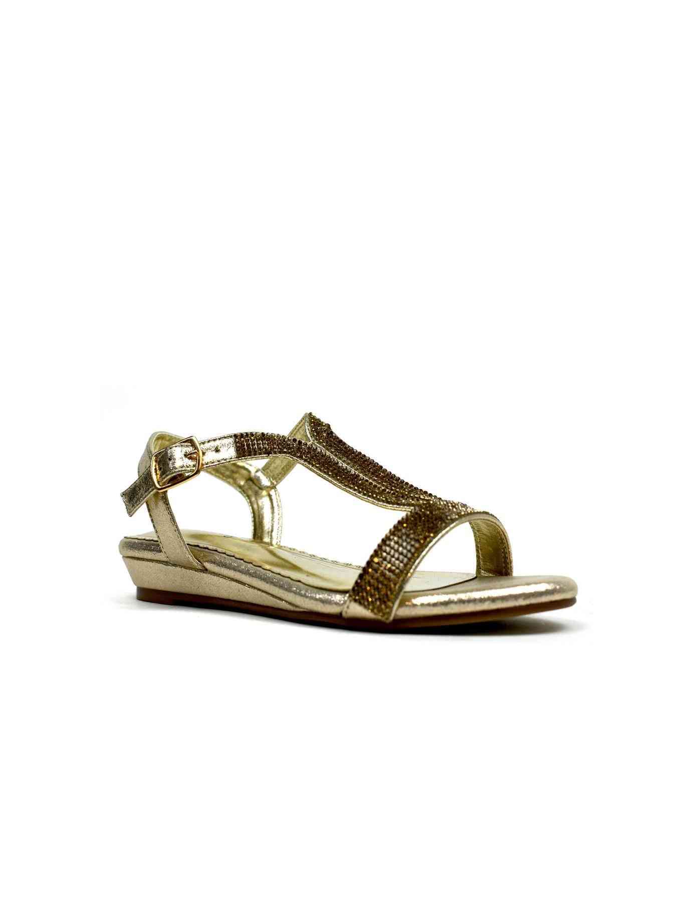 Low Wedge Glamour Gold Shoe's