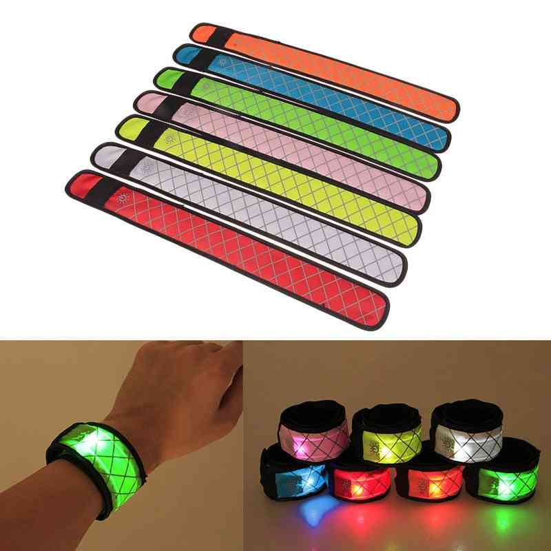 Nylonová LED športová facka, svietiaca hračka, remienok na zápästie, náramok, náramok s bleskom, žiariaca páska pre deti