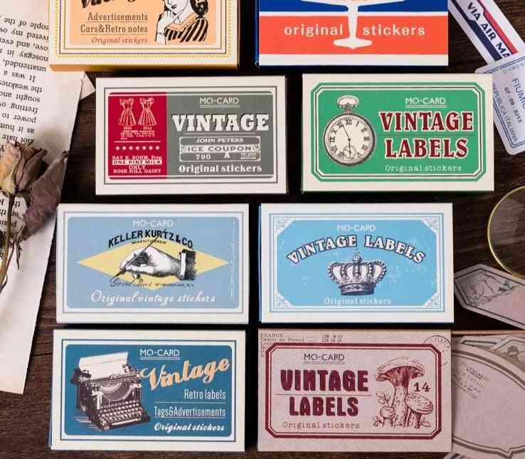 Vintage diy dagbok klistremerke skrivbar etikett
