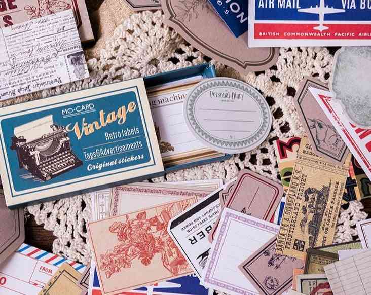 Vintage diy napló matrica írható címke