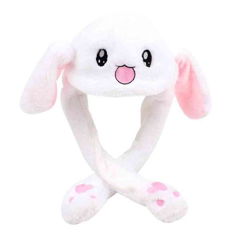 Bunny hat bevægelige ører, kawaii, kanin plys kasket