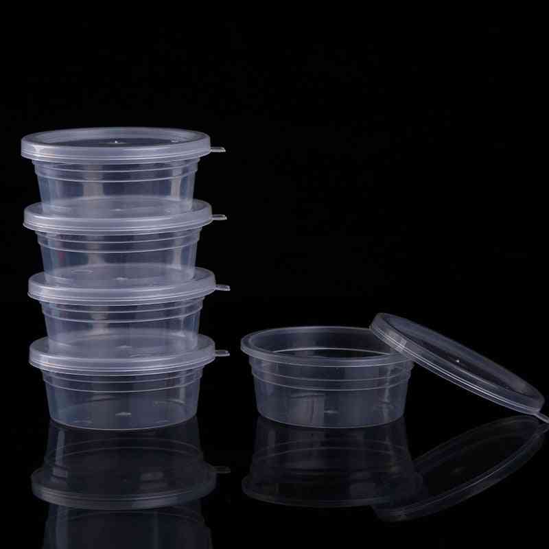 Slime Storage, Circular Plastic Clear Containers Boxes