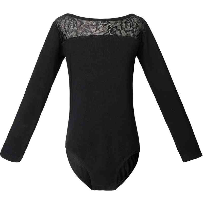 černý/tmavý trikotový krajkový sukně s dlouhým/krátkým rukávem