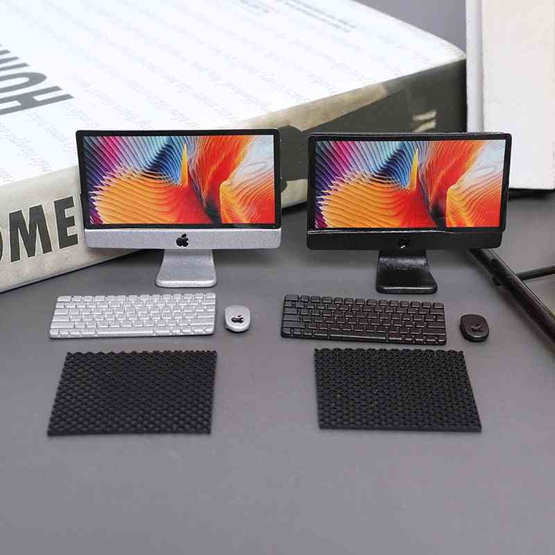Mini Computer- Mouse & Keyboard, Book Stationery Model For Miniature Accessories