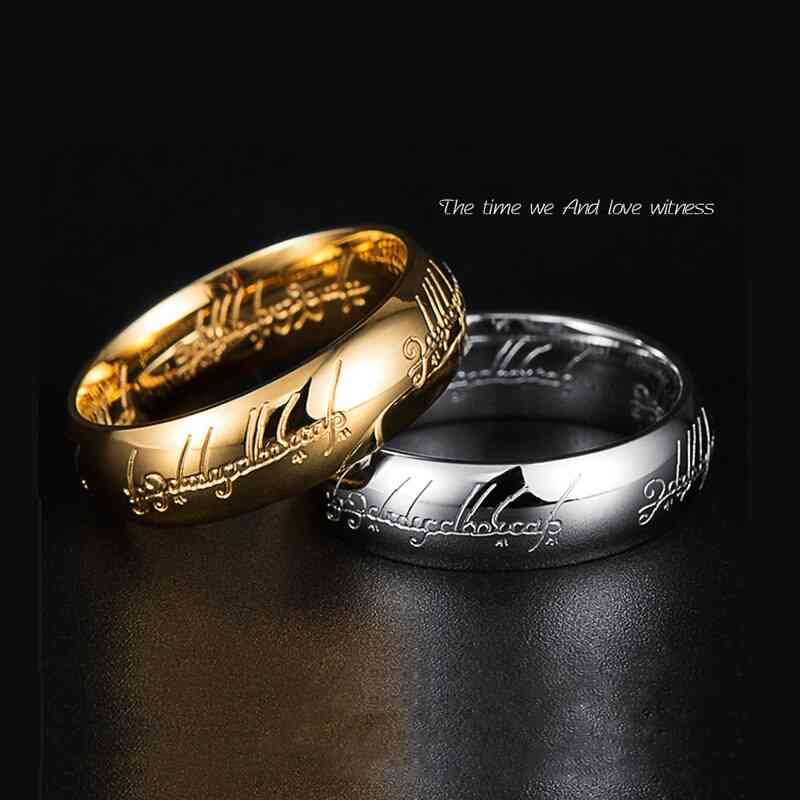 Power 3d Carved Refined Wedding Rings