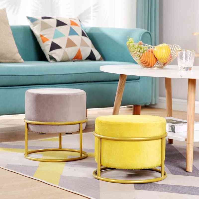 Height Adjustable ! Nordic Luxury Living Room Stool / Flannel Chair