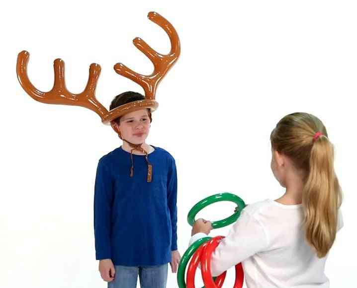 Inflatable Deer Head Ring Throwing Toy - Outdoor Sports