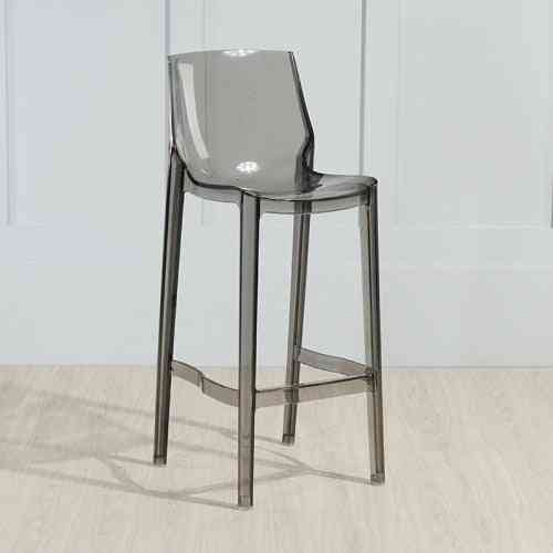 Transparent- Plastic Acrylic Modern, Nordic High Stool Chair