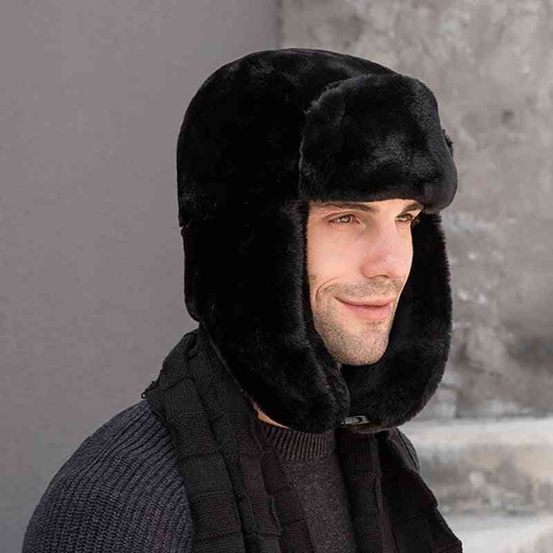 Windproof Winter Hat With Ear Flaps/women