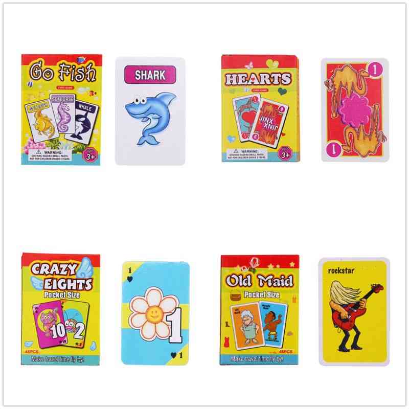 Card Games Set Toy, Go Fish & Hearts Crazy Eights