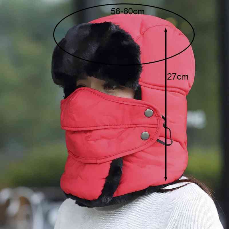 Winter Hat Men Women Warm Mask Windproof Cap