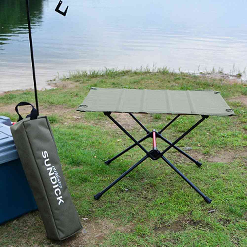 Ultralett sammenleggbart campingbord, utemøbler i aluminiumslegering middagsbord