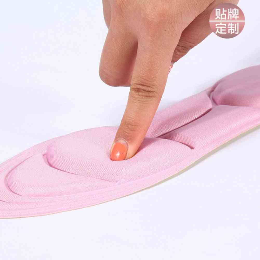 5d Flock Memory Foam Orthotic Insoles For Flat Foot Feet Care