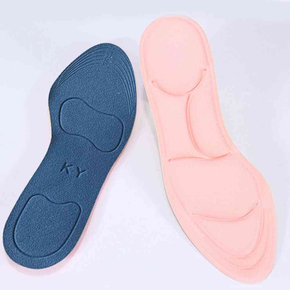 5d Flock Memory Foam Orthotic Insoles For Flat Foot Feet Care