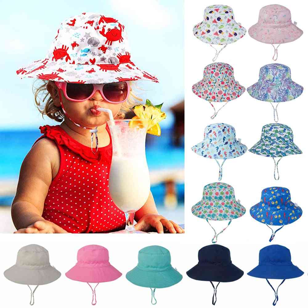Summer Outdoor Uv Protection Hat, Sun Strap Cap