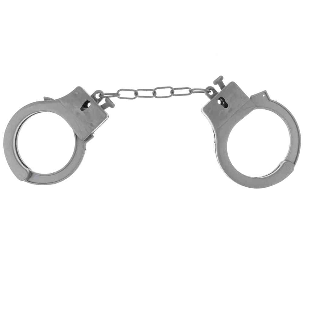 Police Handcuffs Costume For Fbi And Detective, Role Play Game