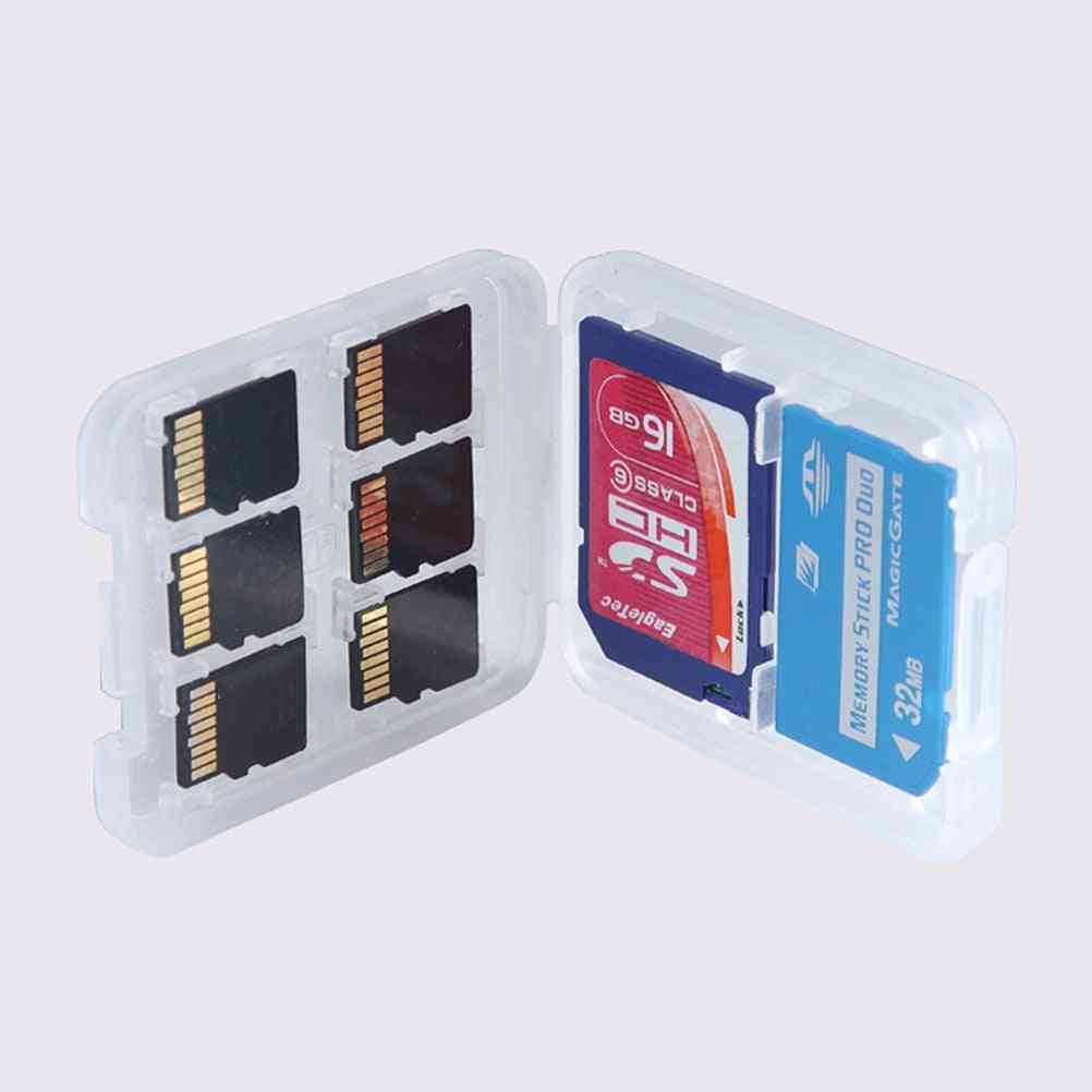 8 In 1 Memory Card Plastic Transparent Mini Protector Holder