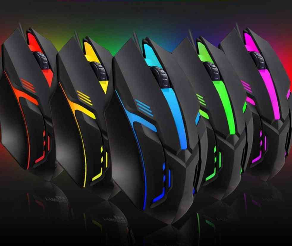 Led Backlight Ergonomics Flank Cable Gaming Mouse