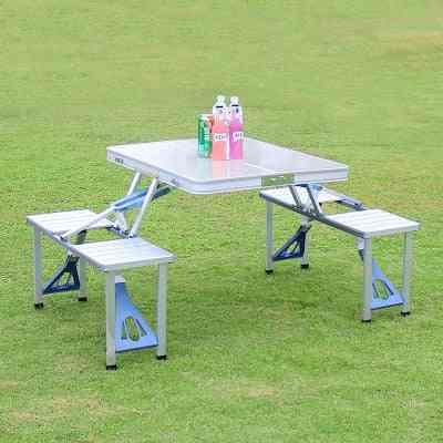 Fällstol utomhus & picknickbord i aluminiumlegering för camping