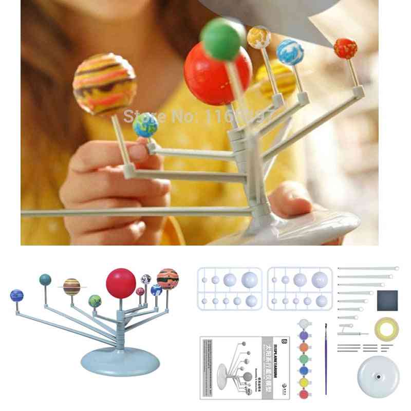 Teenager Children Kids Scientific, Science Educational Models, Experimental Toy, Diy Assembling Solar System Planet