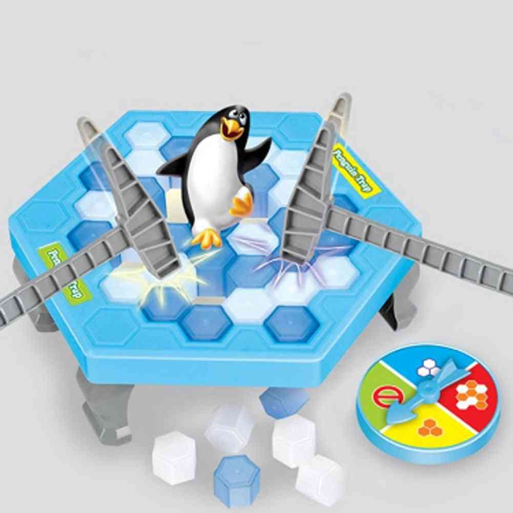 Penguin Icebreaker Beating Interactive Desk Table Game, Set Save, Edc Learning Balance Ice Cubes